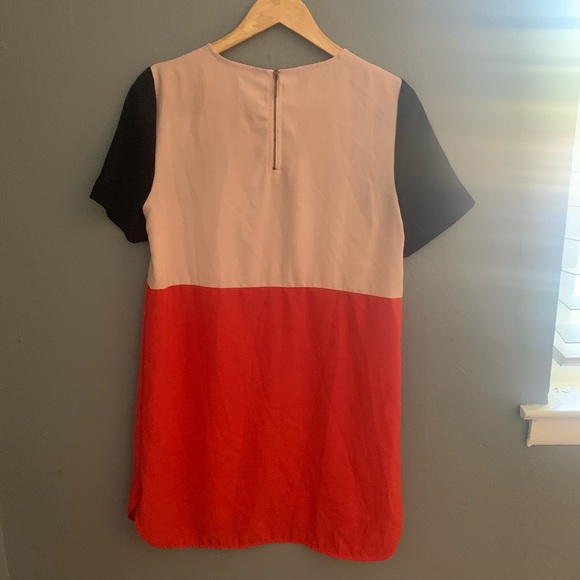 Zara red color block shift dress - Picture 8 of 8